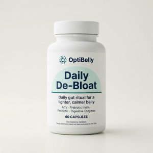 OptiBelly Daily De-Bloat supplement bottle